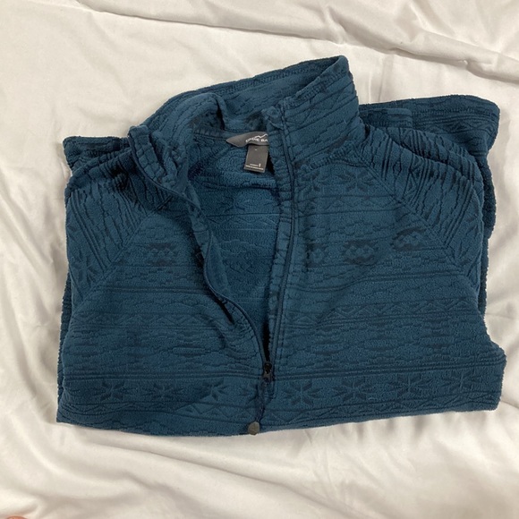 Eddie Bauer Fleece 1/2 Zip Up PullOn Baselayer Blue Women’s Small Textured - Picture 5 of 8